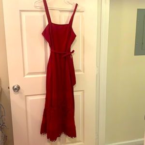 Dark red Lulu’s maxi dress in medium